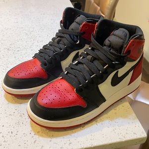 Nike kids Air Jordan 1 retro high OG bred toe